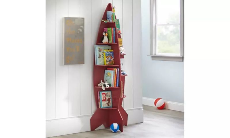 Photo 1 of Red Rocket Shaped Kids Bookcase Storage 23.5 x 12 x66H inches NEW