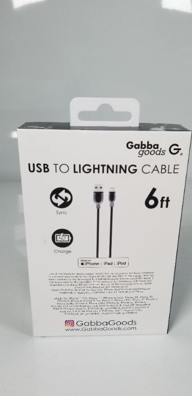 Photo 2 of 6 FEET USB TO LIGHTNING CABLE BLACK NEW