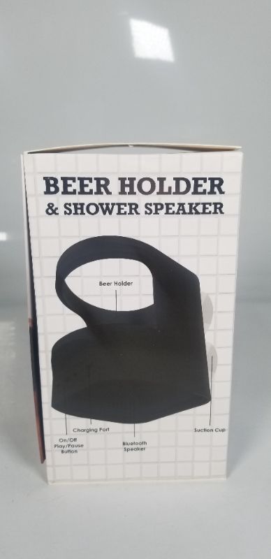 Photo 4 of Gabba Goods Beer Holder/Premium Shower Speaker Bluetooth 4.2 Wireless Portable Shower/Bath Water Resistant Beer Holder Speaker with Built in Microphone new