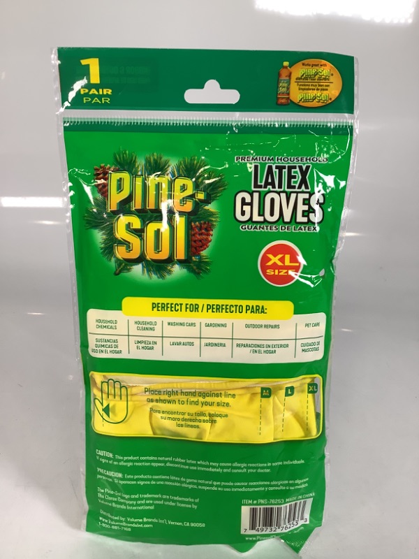Photo 2 of 1 PAIR PREMIUM HOUSEHOLD LATEX GLOVES SIZE XL INDOOR AND OUTDOOR USE NEW