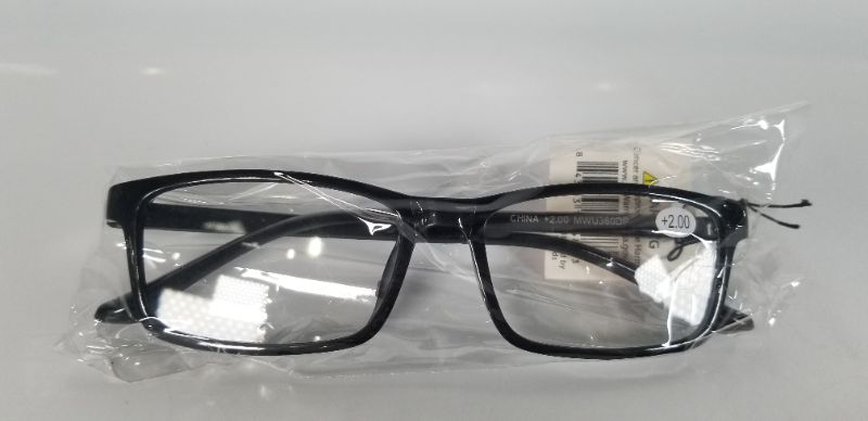 Photo 3 of +2.00 BLACK READING GLASSES BIFOCAL STYLE NEW 