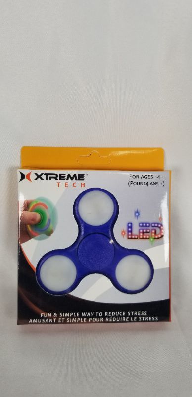 Photo 1 of BLUE MULTICOLOR LED FIDGET SPINNER NEW 