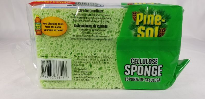 Photo 2 of 2 PIECE GREEN/BLUE CELLULOSE SPONGE CLEANS AND ABSORBS  6 X 3.6 X 1 INCH   NEW