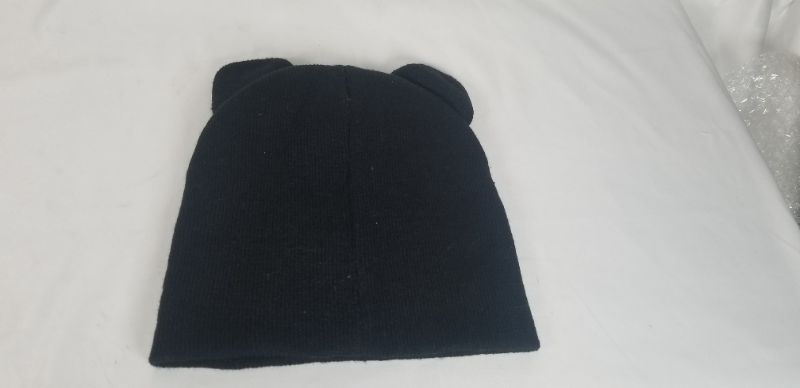 Photo 3 of BLACK BEANIE WITH BLACK BEDAZZLED EARS NEW