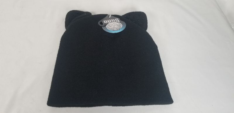 Photo 1 of BLACK BEANIE WITH BLACK BEDAZZLED EARS NEW