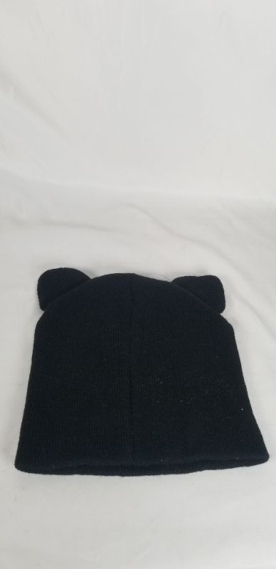 Photo 1 of BLACK BEANIE WITH FLORAL EAR DESIGN NEW