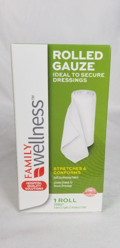 Photo 1 of 1 ROLLED GUAZE IDEAL TO SECURE DRESSINGS, STRETCHES AND CONFORMS 3IN X 2.5YDS NEW