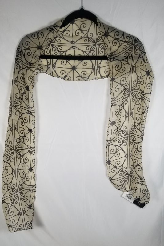 Photo 1 of TAN/BLACK GANZ STYLE SCARF AND HEADBAND TIES 100 PERCENT POLYESTER NEW 