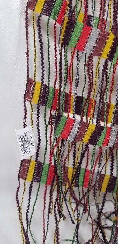 Photo 2 of MULTICOLOR GANZ STYLE STRIP SCARF ACRYLIC/POLYESTER NEW 