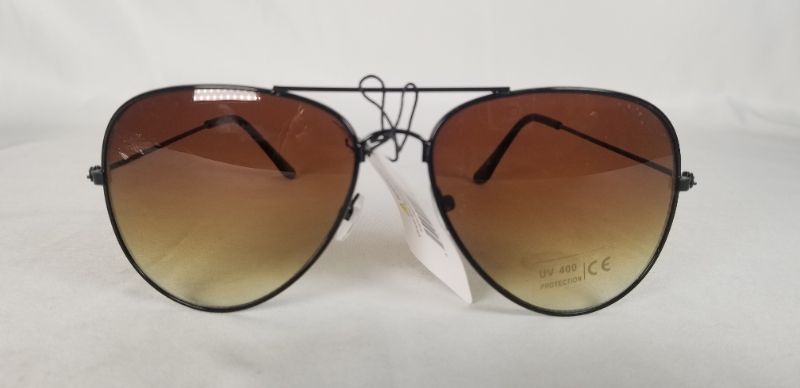 Photo 1 of METAL BLACK BAND WITH BROWNISH LENS  AVIATOR SUNGLASSES  PROTECTS UP TO 400UV NEW