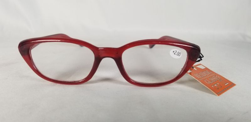 Photo 2 of +2.00 READING GLASSES RED/VERMILION COLORED BIFOCAL STYLE NEW
