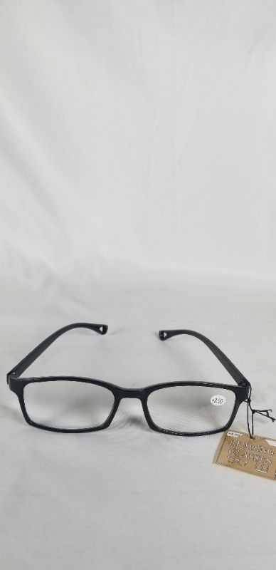 Photo 4 of +3.00 READING GLASSES BLACK COLORED RECTANGLE STYLE NEW