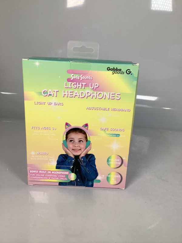 Photo 2 of SAFE SOUNDS LIGHT UP CAT HEADPHONES MULTI COLOR NEW 