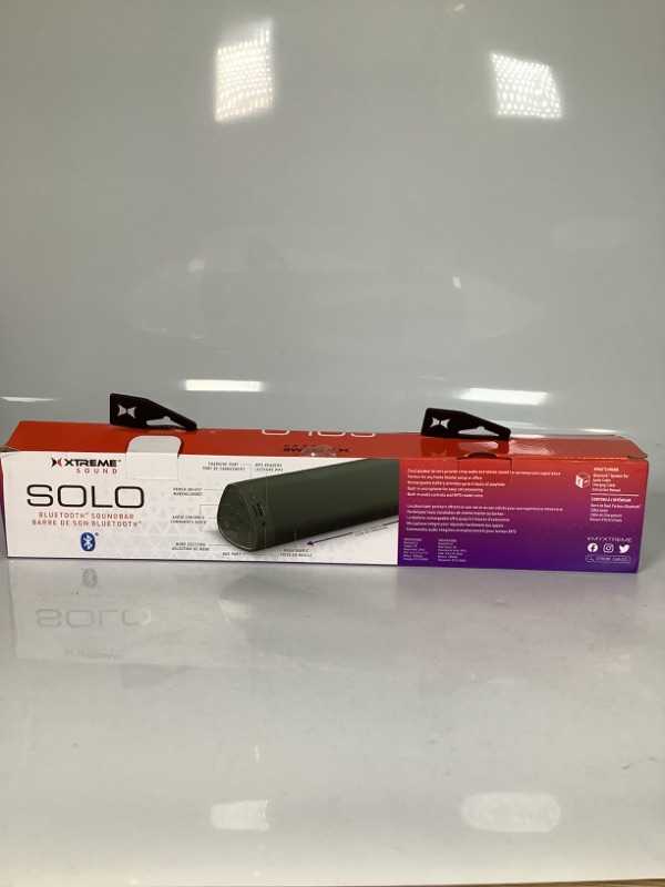 Photo 2 of Xtreme Solo Bluetooth Soundbar, Works with Multiple Devices: Smartphones, Tablets, Laptops. Blu-Ray/DVD Players, Hands-Free Calls, Rechargeable, Micro-SD Card/USB Flash Drive Support new