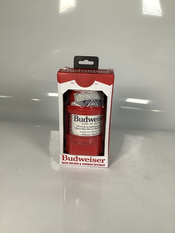 Photo 1 of BUDWEISER BEER HOLDER AND SHOWER SPEAKER NEW 