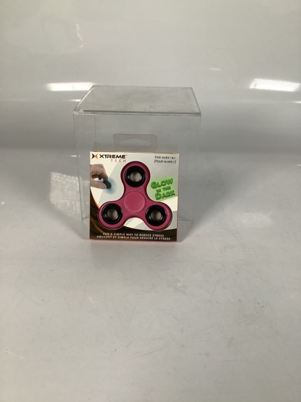 Photo 1 of GLOW IN THE DARK FIDGET SPINNER FROM EXTREME TECH  COLOR PINK NEW 