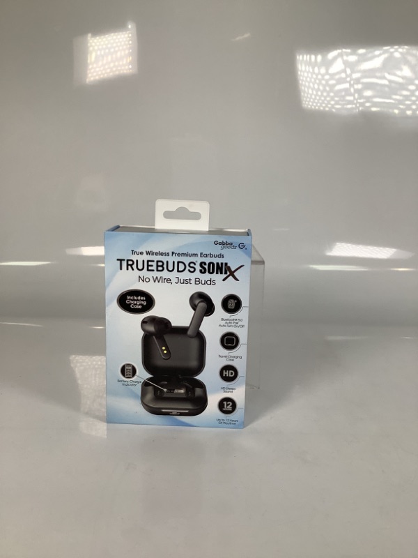 Photo 1 of TRUEBUDS SONIX NO WIRE JUST BUDS INCLUDES CHARGING CASE COLOR BLACK NEW