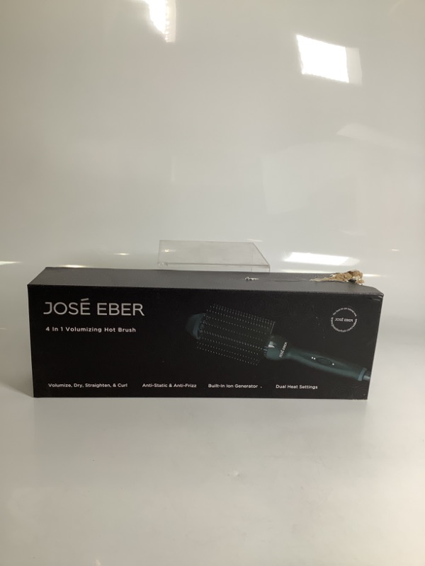 Photo 1 of JOSE EBER 4 IN 1 VOLUMIZING HOT BRUSH VOLUMIZE,DRY STRAUGHTEN AND CURL ANTI STATIC AND ANTI FRIZZ BUILT IN ION GENERATOR DUAL HEAT SETTINGS NEW