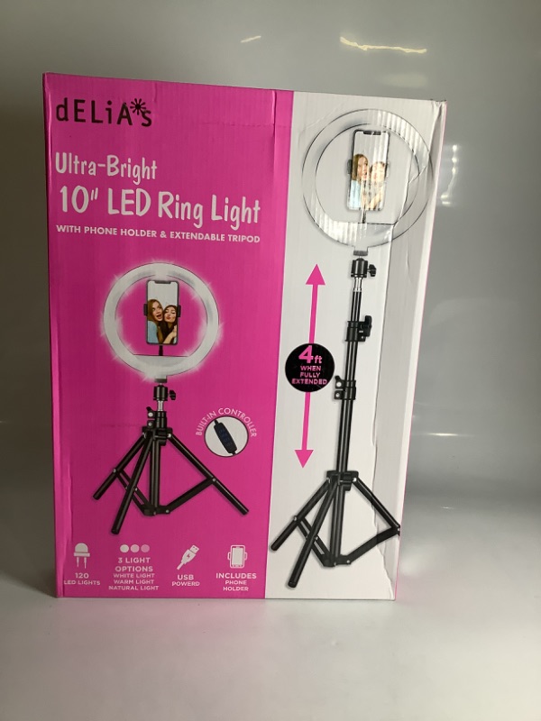 Photo 1 of ULTRA BRIGHT 10' LED RING LIGHT WITH PHONE HOLDER AND EXTENDABLE TRIPOD NEW