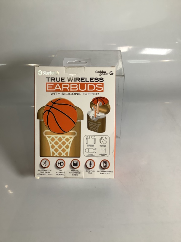 Photo 1 of BASKETBALL TRUE WIRELESS EARBUDS WITH SILICONE TOPPER NEW