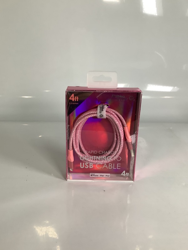 Photo 1 of LIGHTING TO USB CABLE 4 FT FOR IPHONE COLOR PINK NEW
