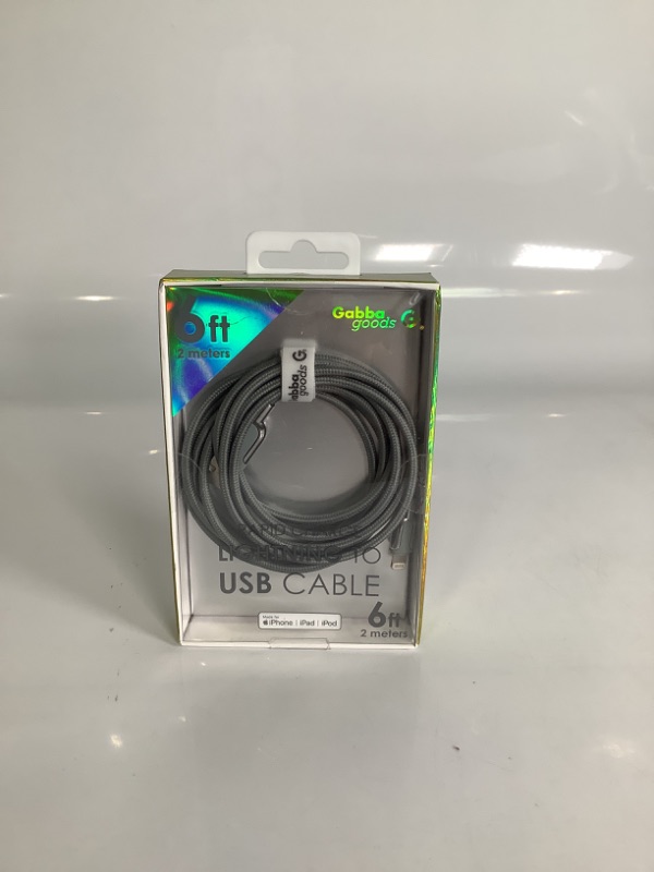 Photo 1 of RAPID CHARGE LIGHTING TO USB CABLE 6 FT COLOR GREY NEW