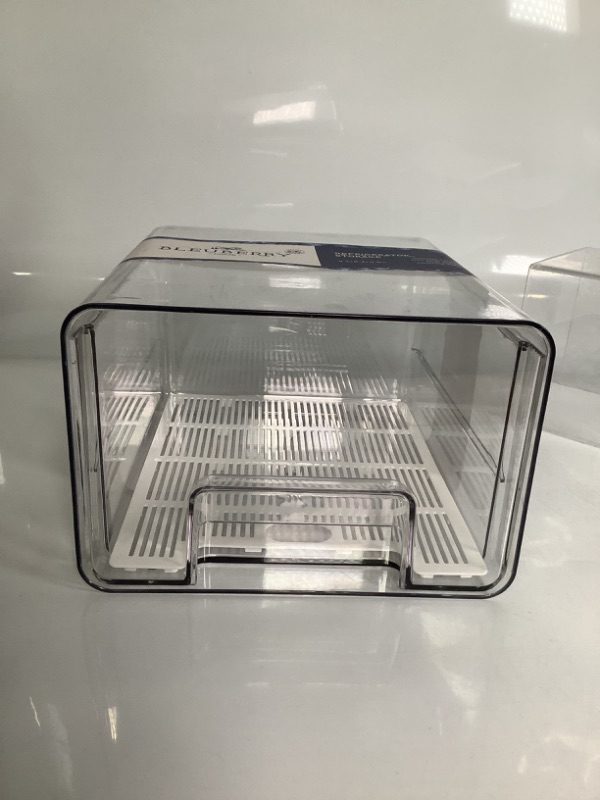 Photo 2 of REFRIDERATOR STORAGE STACKING CAPABLE EASY SLIDE DRAWER FOOD GRADE MOISTURE BARRIER CLEAR 9.7 X 8.4 X 5.6 INCHES NEW