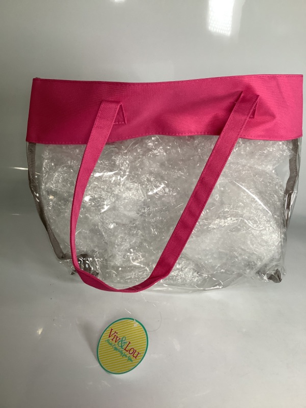 Photo 1 of HOT PINK CLEAR TOTE NEW