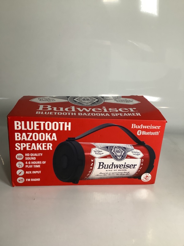 Photo 1 of BUDWEISER BLUETOOTH BAZOOKA SPEAKER NEW 