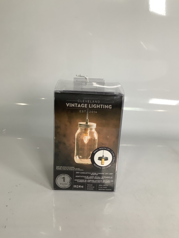 Photo 1 of LIGHTING DRIP CANDLESTICK INSIDE THE JAR LAMP ADAPTER 8 FEET LIGHT BULB JAR NOT INCLUDED NEW