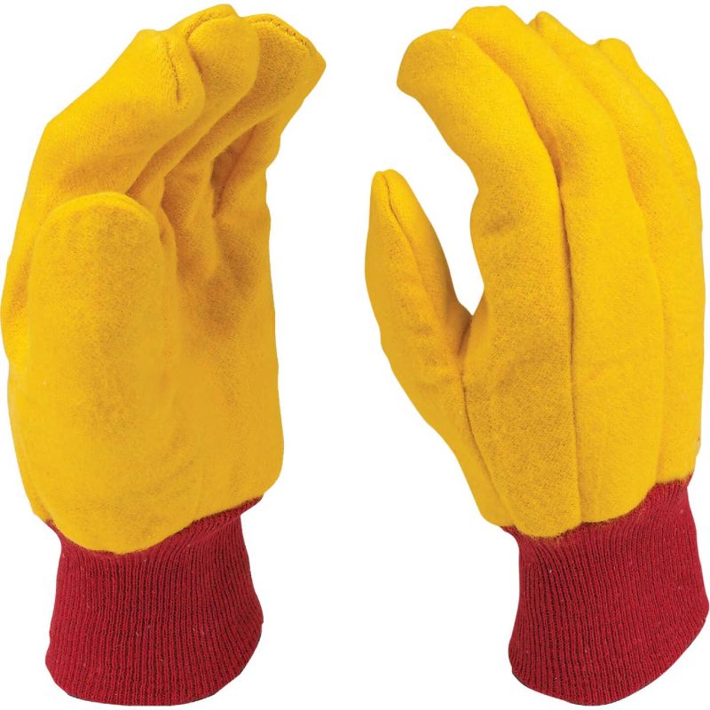 Photo 1 of WORK GLOVES BUILT TO LAST FABRIC SIZE LARGE COLOR YELLOW AND RED NEW 