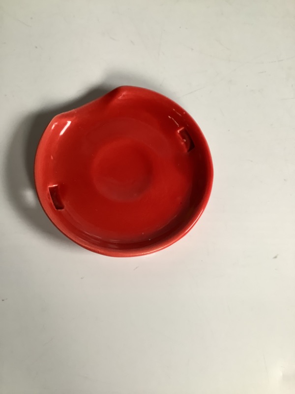 Photo 1 of ROUND SPOON REST RED CERAMIC NEW