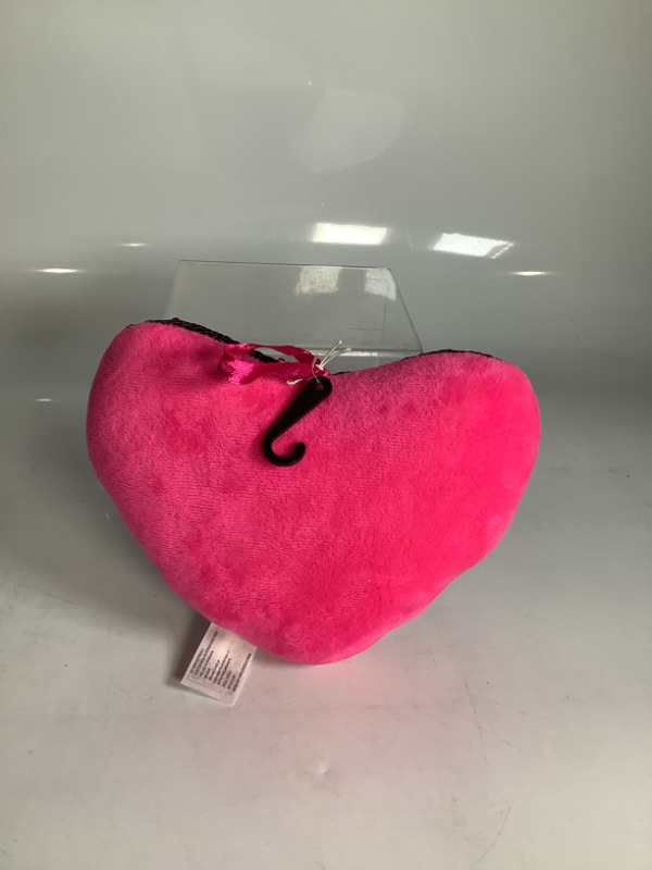 Photo 1 of SEQUIN MERMAID HEART PLUSH PILLOW DARK PINK NEW