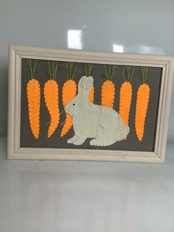 Photo 1 of FABRIC RABBIT WALL PLAQUE NEW