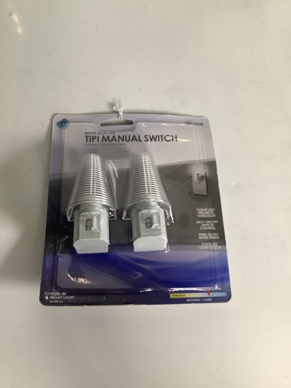 Photo 1 of NIGHT LIGHT LED TIPI MANUEL SWITCH 2 PIECE NEW