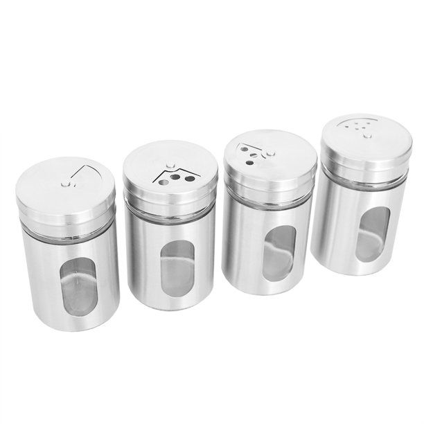 Photo 2 of 4 OZ STAINLESS STEEL SHAKER WITH GLASS WINDOW, SILVER NEW