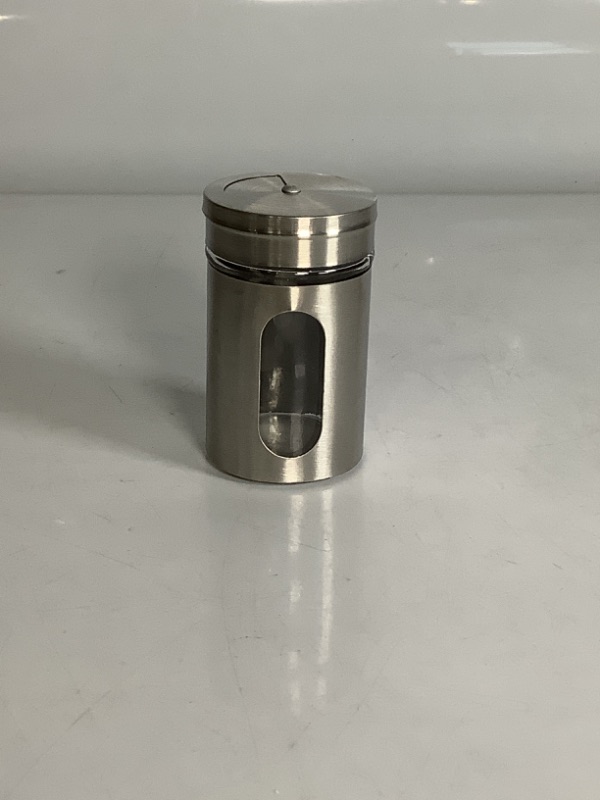 Photo 3 of 4 OZ STAINLESS STEEL SHAKER WITH GLASS WINDOW, SILVER NEW
