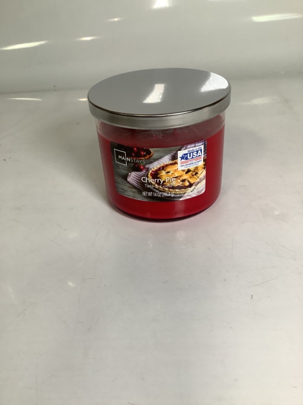 Photo 1 of JAR CANDLE MAINSTAYS 3 WICK CHERRY PIE 14 OZ NEW