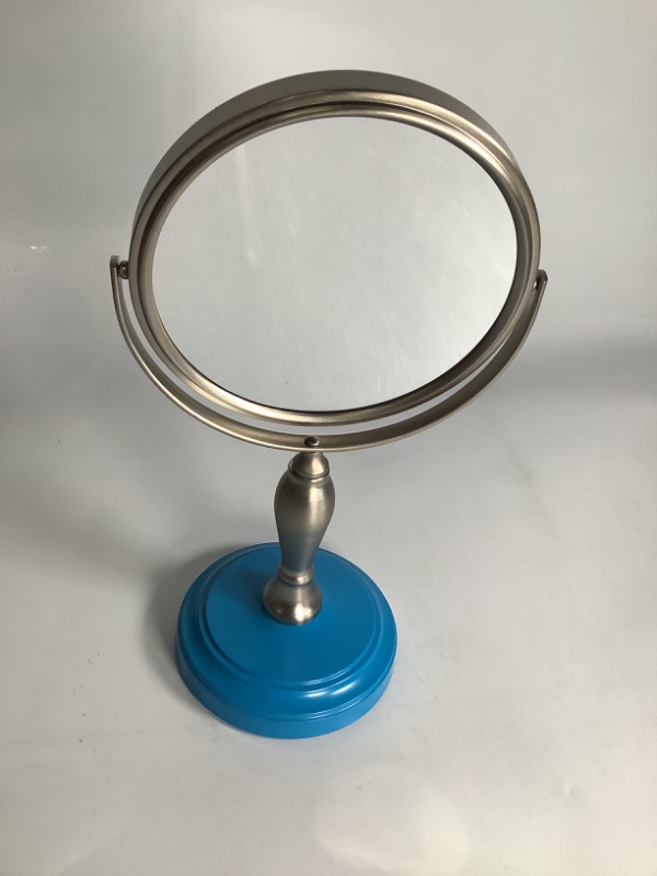 Photo 2 of MAKEUP MIRROR WITH DEEP SEA BLUE BASE AND MEW PEDESTAL NEW