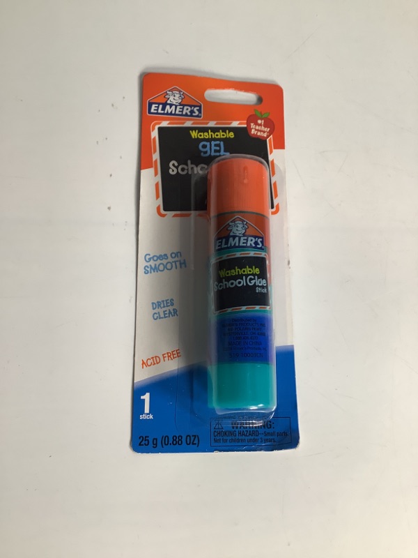 Photo 1 of WASHABLE GEL SCHOOL GLUE STICK GOES ON SMOOTH, DRIES CLEAR 1 STICK NEW