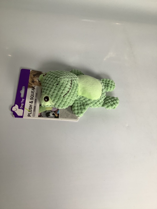 Photo 1 of PUPPY DOG TOY PLUSH SQUEAKING FROG NEW