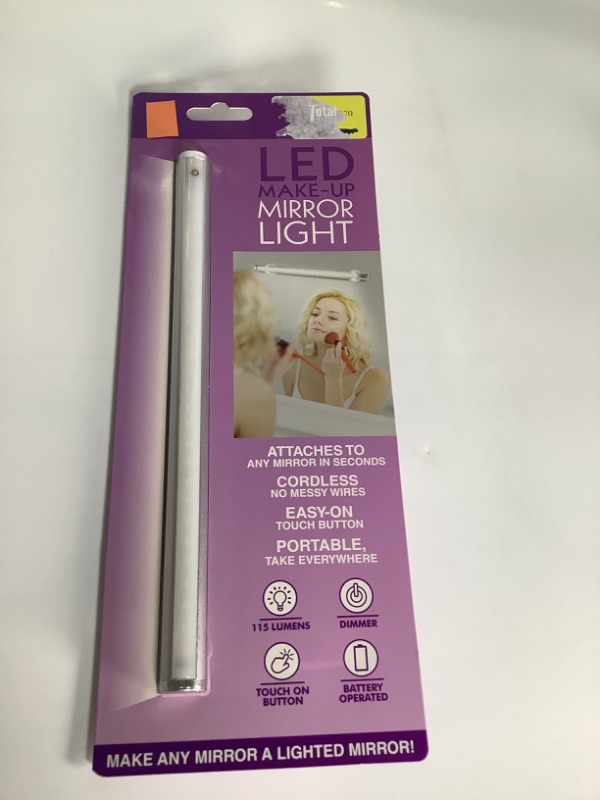 Photo 1 of LED MAKE-UP MIRROR LIGHT ATTACHES TO ANY MIRROR IN SECONDS CORDLESS NO MESSY WIRES, EASY ON TOUCH BUTTONAND PORTABLE TAKE EVERWHERE NEW 