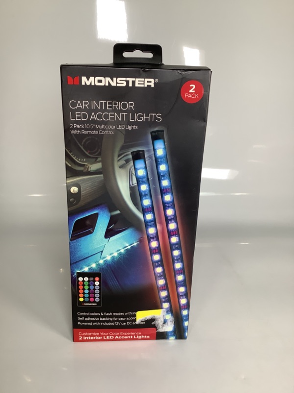 Photo 1 of MONSTER CAR INTERIOR LED ACCENT LIGHTS 2 PIECE NEW