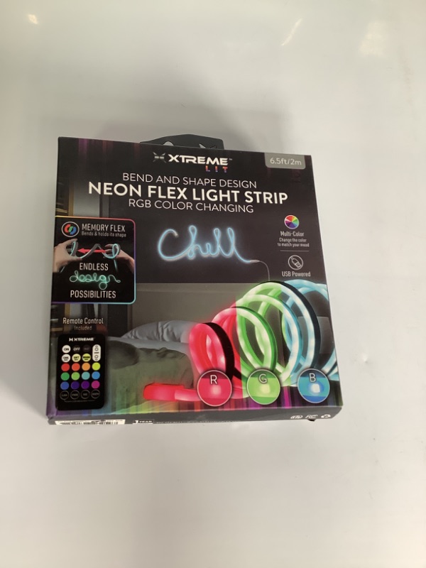 Photo 1 of EXTREME LIT BEND AND SHAPE DESIGN NEON FLEX LIGHT STRIP RGB COLOR CHANGING 6.5 FT REMOTE CONTROLL NEW