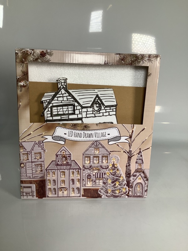 Photo 1 of LED HAND DRAWN VILLAGE KEEP A CHRISTMAS TRADITION ALIVE WITH THIS CHARMING HAND DRAWN LED VILLAGE NEW