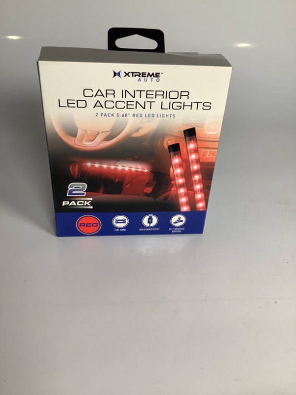 Photo 1 of CAR INTERIOR LED ACCENT LIGHTS 2 PIECE 5.68 RED LIGHTS NEW