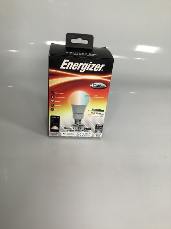 Photo 1 of ENERGIZER SMART LED BULB BRIGHT MULTI WHITE NEW