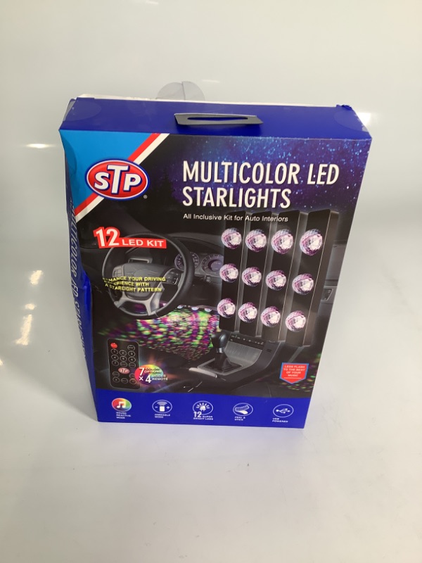 Photo 1 of MULTICOLOR LED STARLIGHTS ALL INCLUSIVE KIT FOR AUTO INTERIOR 12 LED KIT NEW