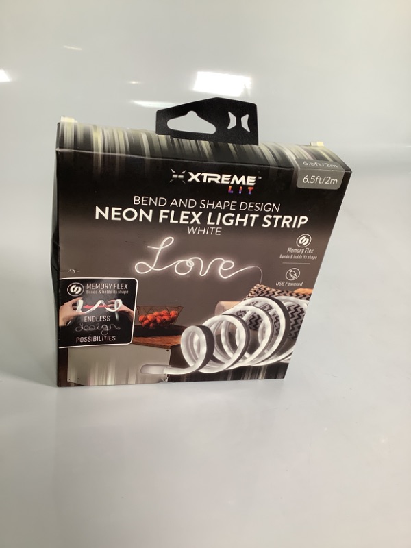 Photo 1 of BEND AND SHAPE DESIGN NEON FLEX LIGHT STRIP WHITE MEMORY FLEX BENDS AND HOLDS ITS SHAPE NEW