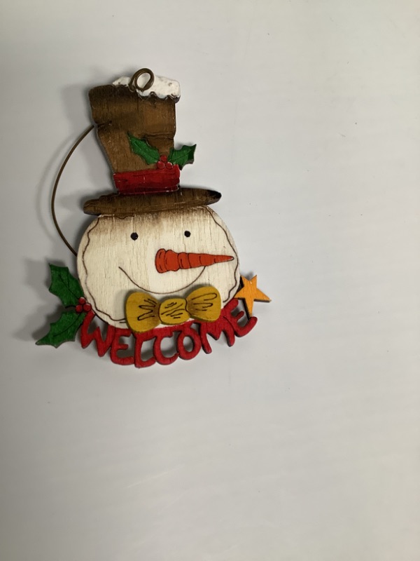 Photo 1 of  CHRISMAS SNOWMAN ORNAMENT 2 PIECE NEW